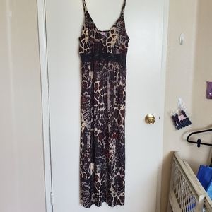 NEW! 3X Maxi dress leopard print empire waist